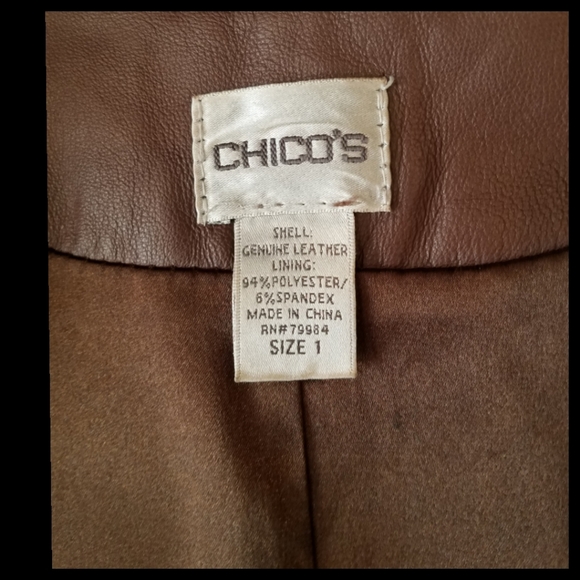 Chico's Brown Suede Leather Blazer S - Picture 2 of 10